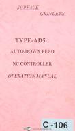 China-China Type AD5, Surface Grinder Machine, NC Controller, Operations Manual-AD-5-01